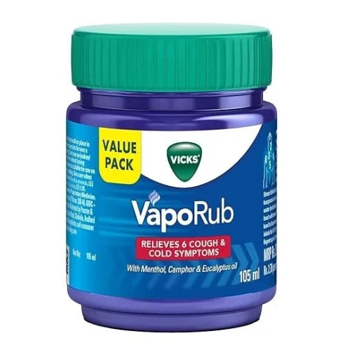 Vicks Vaporub Ointment Vaporize blocked nose cough Nasal headache