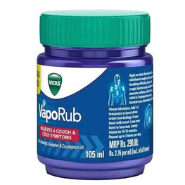 Vicks Vaporub Ointment Vaporize blocked nose cough Nasal headache